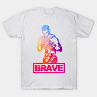 Brave Boxer Diagonal Colors T-Shirt